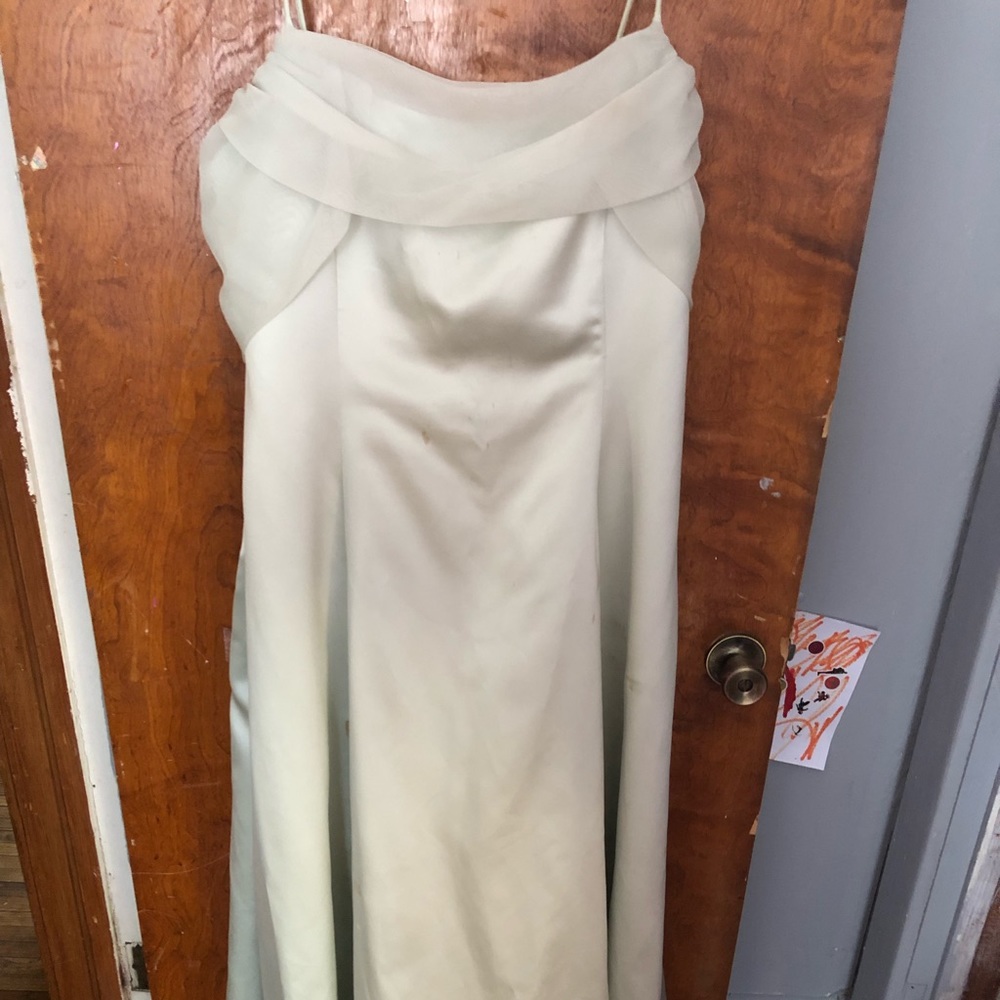 Sea foam prom dress